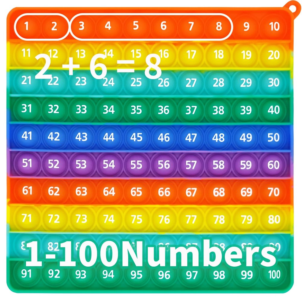 1-100 Number Math Toy, Stress Relief Fidget Toys, Numbers Enlightenment Play Toy, Suitable for Home and Classroom, Make Your Child's Learning Experience Easier and More Fun