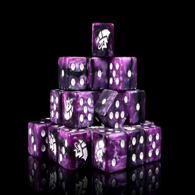 Baron of Dice Alien Resin Dice - Set of 25 (Square, Purple)