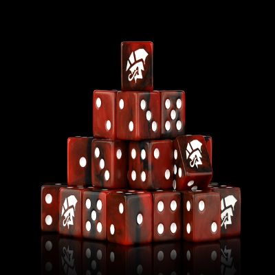 Baron of Dice Alien Resin Dice - Set of 25 (Square, Red)