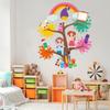 Kids Bedroom Nursery Daycare Art Concept Kids On Tree Design Removable Vinyl Wall Sticker Decoration - 20" x 24" Home Living Room Cartoon Drawing Art Adhesive Kindergarten Wall Decal view 1