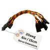 BackBay R/C 20awg Twisted Servo Extension Cable - 100 Strands for RC Vehicles, Drones, E-Bikes - 6 Lengths / 5 Wires per Pack (15CM / 6in / 1/2ft) view 1