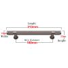 OQATNXUR Brass Gold Furniture Handles Modern Copper Black with Plate Cupboard Wardrobe Dresser Shoe Box Drawer Cabinet Pulls 1Pcs (Color : F8) view 2