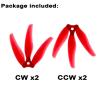12PCS/2Pairs GF Floppy F5135 5.1inch 3-Blades Foldable Folding Propeller 5mm Popo Compatible for RC FPV Racing Drones (2pairs White F5135) view 2