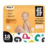 Hello Bello Premium Baby Diapers Size 5, 18 Count of Disposable, Extra-Absorbent, Hypoallergenic Baby Diapers with Snug and Comfort Fit, Alphabet Soup view 1