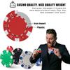 CUNHUY 100PCS Red Poker Chips, Casino Poker Chips Set, 11.5 Gram Plastic Poker Chips Clay Blank Game Chips for Poker Card Games Texas Holdem Blackjack Gambling (Red) view 4