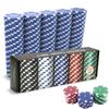 CUNHUY 100PCS Blue Poker Chips, Casino Poker Chip Set, 11.5 Gram Plastic Poker Chips Clay Blank Game Chips for Poker Card Games Texas Holdem Blackjack Gambling (with Gift Box) view 1