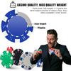 CUNHUY 100PCS Blue Poker Chips, Casino Poker Chip Set, 11.5 Gram Plastic Poker Chips Clay Blank Game Chips for Poker Card Games Texas Holdem Blackjack Gambling (with Gift Box) view 4