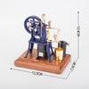 YILQ Retrol Hot Air Stirling Engine Model, R01 1/12 Scale Pumping Engine Model Water-Cooled Stirling External Combustion Engine Mechanical Set, Desktop Educational Toy Gift for Adults (Blue Version) view 2