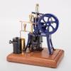 YILQ Retrol Hot Air Stirling Engine Model, R01 1/12 Scale Pumping Engine Model Water-Cooled Stirling External Combustion Engine Mechanical Set, Desktop Educational Toy Gift for Adults (Blue Version) view 4