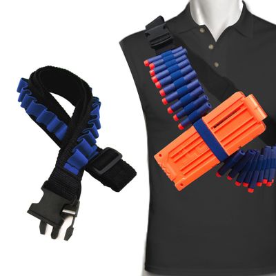 WALWAL Elite Tactical Toy Bullet BandolierAdjustable High Capacity Dart Carrier Compatible for Nerf Elite Blasters - Foam Ammunition Game Accessory with Elastic Rope