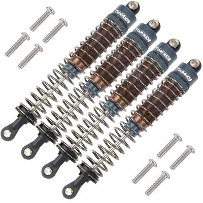 TOOMOD 1/10 100mm RC Oil filled Shock Absorbers kit for Tamiya Bullhead SuperClod Buster TRX4 Axial SCX10 D90 Crawler Buggy Car Upgrades Replace Parts (Grey)
