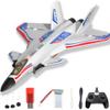 Amersis Remote Control Plane RTF J-20 Fire Fang 2.4Ghz 6-axis Gyro RC Airplane with Light Strip, Jet Fighter Toy Gift for Kids Beginner (Stealth White) view 1