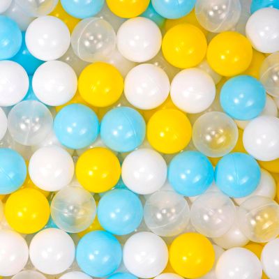 MoonxHome Ball Pit Balls for Toddlers, Plastic Balls for Ball Pit, BPA Free Crush Proof, Kid's Pool Water Toys for Play Tent 2.15" Blue&Yellow 100pcs