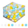 MoonxHome Ball Pit Balls for Toddlers, Plastic Balls for Ball Pit, BPA Free Crush Proof, Kid's Pool Water Toys for Play Tent 2.15" Blue&Yellow 100pcs view 2