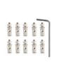 10/20/30/40PCS 1.3mm 1.8mm 2.1mm Push Rod Connector Stopper Metal Quick Adjuster and L-Shaped Hexagon Wrench for Airplane Part DIY RC (10PCS 2.1mm) view 1