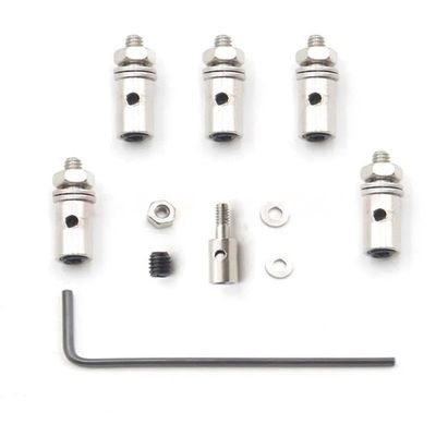 10/20/30/40PCS 1.3mm 1.8mm 2.1mm Push Rod Connector Stopper Metal Quick Adjuster and L-Shaped Hexagon Wrench for Airplane Part DIY RC (40PCS 1.8mm)