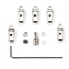 10/20/30/40PCS 1.3mm 1.8mm 2.1mm Push Rod Connector Stopper Metal Quick Adjuster and L-Shaped Hexagon Wrench for Airplane Part DIY RC (40PCS 1.8mm) view 1