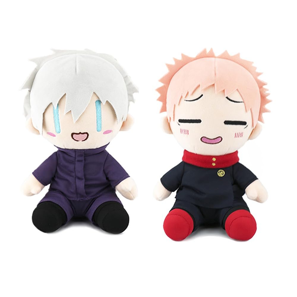 2pcs Anime Character Plush Figure,Anime Stuffed Pillow,Large Soft Throw Pillow, Cartoon Cuddle Figurine Cushion for Hugging Sleep Together,Home Sofa Decoration.Gift for Friends 9.05"/23cm