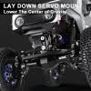 INJORA +5mm Diamond Portal Axles with Lay Down Servo Mount & Links for 1/18 RC Crawler TRX4M Upgrade(Black) view 2