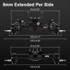INJORA +5mm Diamond Portal Axles with Lay Down Servo Mount & Links for 1/18 RC Crawler TRX4M Upgrade(Black) view 3