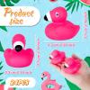 24 Pcs Flamingo Rubber Ducks,Cruise Ducks,Rubber Ducks in Bulk,Pink Flamingo Ducks Floating Squeaky Mini Ducks for Party Favors,Car Dashboard Decorations view 2