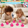 24 Pcs Flamingo Rubber Ducks,Cruise Ducks,Rubber Ducks in Bulk,Pink Flamingo Ducks Floating Squeaky Mini Ducks for Party Favors,Car Dashboard Decorations view 3