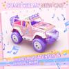 DEERC Pink Remote Control Car for Girls with Fog Mist & Music, 1:16 RC Car with LED Lights for Kids, 2.4Ghz All Terrain SUV Truck Gifts, Off-Road Racing Vehicle Toy Car, Girls Toys view 4