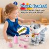 Gray Walking Cat Set Interactive Toy Cat for Girl Repeat What You Say Toy Kitten Talking Singing Dancing Touch Control Robot for Kid with Leash Wagging Tail Nodding Plush Electric Kitty view 3