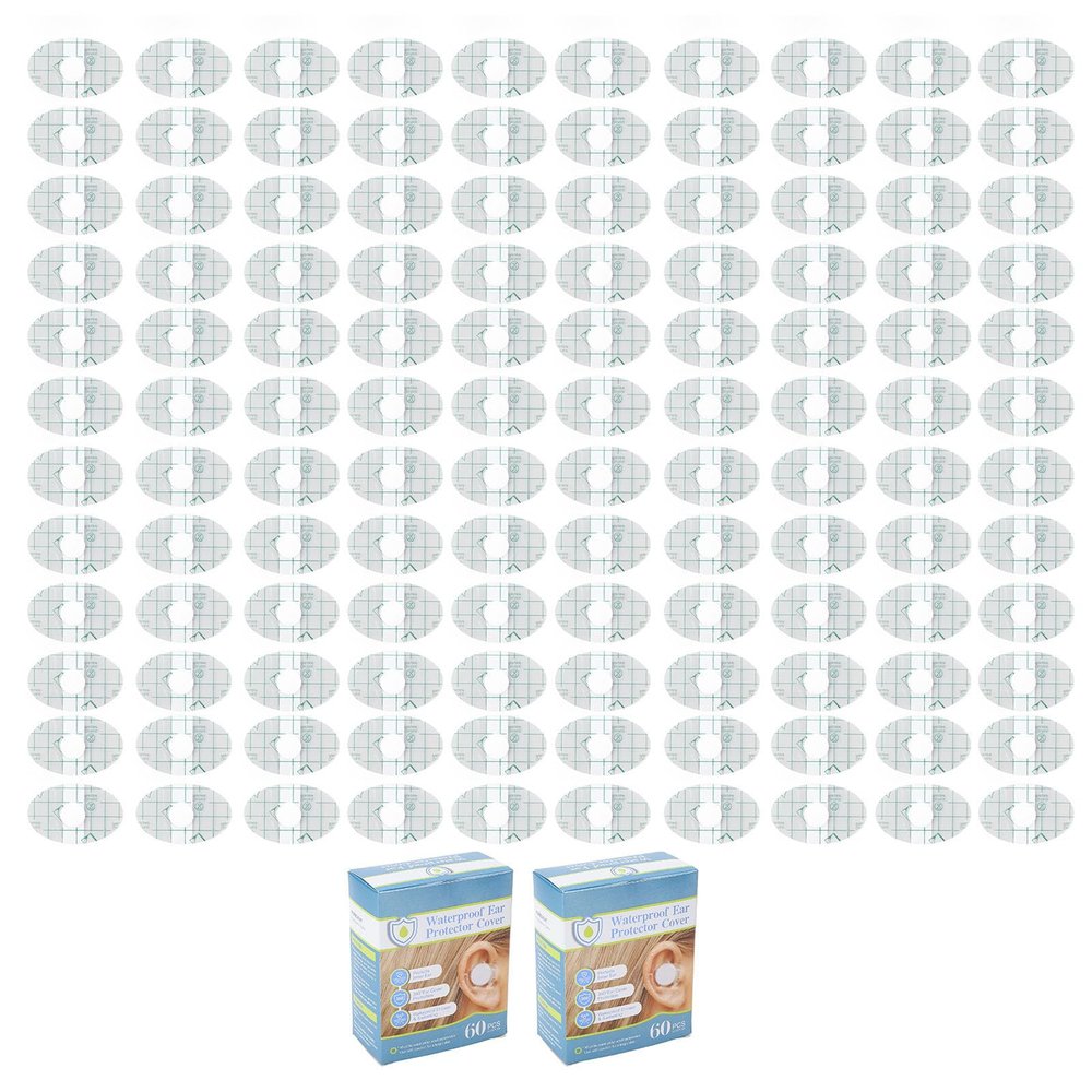120pcs Baby Ear Stickers, Disposable Ear Covers Newborn Ear Plugs Ear Protectors for Swimming Shower