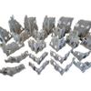10th Edition 40k Tournament Terrain Set, 3dPrinted Wargame Terrain 28mm Scale Buildings in Ruins, Imperialis Sci fi Gothic Wargaming Scenery view 1