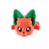 Sara The Strawberry Fox - 7.5" Articulated 3D Printed Fidget Toy | Fantasy Creature Collectible | Sensory Desk & Travel Companion view 1