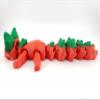 Sara The Strawberry Fox - 7.5" Articulated 3D Printed Fidget Toy | Fantasy Creature Collectible | Sensory Desk & Travel Companion view 3