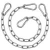 2 Pack Hanging Swing Chain with 4 Carabiners 25in, 660LB Capacity Heavy Duty Hammock Hardware Kit for Punching Bags, Swing Chairs, Indoor & Outdoor Gym (Silver) view 1