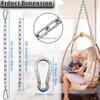 2 Pack Hanging Swing Chain with 4 Carabiners 25in, 660LB Capacity Heavy Duty Hammock Hardware Kit for Punching Bags, Swing Chairs, Indoor & Outdoor Gym (Silver) view 2
