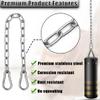 2 Pack Hanging Swing Chain with 4 Carabiners 25in, 660LB Capacity Heavy Duty Hammock Hardware Kit for Punching Bags, Swing Chairs, Indoor & Outdoor Gym (Silver) view 4