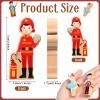 Blosssound 30 Pcs Wooden Community Helpers Toys Multicultural Career Wooden People Figures Small Diversity Professionals Wood Blocks for Preschool Classroom Play Games Educational Activity Supplies view 3