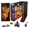 DIY Book Nook Kit Magic House Street View Architectural Model Handmade Desk Insert Decoration Wooden Mini Doll House Youth and Adult Best Gift (Magic House) view 1
