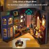 DIY Book Nook Kit Magic House Street View Architectural Model Handmade Desk Insert Decoration Wooden Mini Doll House Youth and Adult Best Gift (Magic House) view 3