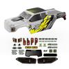 AMORIL 1.2MM PC Car Shell for RC Brushless Truck Mini 1/10 RZ001G-A,1PCS,Part Number R11163, Yellow and Silver view 1