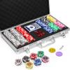 300pcs Poker Chip Set Denominations Poker Chip Set Numbered Chips Texas Holdem,Professional Casino Chips,Clay 11.5 Gram Chip Aluminum Case Texas Holdem Chips Blackjack Gaming Poker Games Poker Set view 1