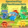 Coodoo Dinosaur Toys Magnetic Tiles 3D Movable Dinos for Kids 3-5 5-7 Toddler Outdoor Sensory Toys, STEM Educational Magnetic Blocks for 3+ Years Old Boys Girls Kids Toy view 3