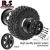 2.2 beadlock Wheels and Tires 4PcsPlastic Wheels with Lightweight DesignAll Terrain Tires.for 1:10 RC Rock Crawler Axial SCX10 Canyon Trail 105Rims TRX4 TRX6#8174 (Yellow) view 3