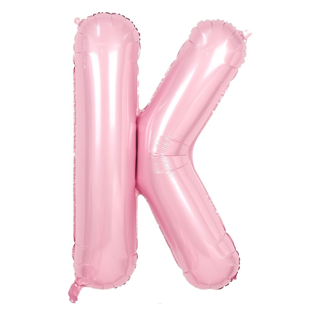 Pink Letter K Balloons,40 Inch K Letter Balloon Light Pink,A to Z Alphabet Polyester Film Helium Custom Letters Balloon for Birthday Anniversary Baby Shower Wedding Party Decorations