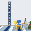 Baby Height Growth Chart - Canvas Height Chart for Kids Baby Child Toddler Boys Girls Growth Chart for Wall Room Nursery Decor Hangable and Removable Measuring Wall Ruler (Space, Beige Wood) view 2