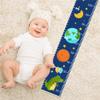 Baby Height Growth Chart - Canvas Height Chart for Kids Baby Child Toddler Boys Girls Growth Chart for Wall Room Nursery Decor Hangable and Removable Measuring Wall Ruler (Space, Beige Wood) view 3