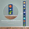 Baby Height Growth Chart - Canvas Height Chart for Kids Baby Child Toddler Boys Girls Growth Chart for Wall Room Nursery Decor Hangable and Removable Measuring Wall Ruler (Space, Beige Wood) view 4