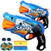 2 Pack Shark Graffiti Toys Foam Blaster with 80 Soft Bullets, Boys Toy Blaster, 6-Dart Rotating Drum Pistol Toy, Foam Dart Blaster Shooting Game, Kids Activity Dart Toys, Birthday view 1