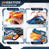 2 Pack Shark Graffiti Toys Foam Blaster with 80 Soft Bullets, Boys Toy Blaster, 6-Dart Rotating Drum Pistol Toy, Foam Dart Blaster Shooting Game, Kids Activity Dart Toys, Birthday view 3