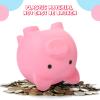2 Pieces Cute Piggy Bank Cute Plastic Pig Money Bank Adults Unbreakable Piggy Bank Pig Money Box Coin Bank Plastic Saving Coin Box for Boys Girls Kids (Color : Gold, Size : Large) view 2