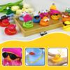 16 Set 64 PCS Mini Duck Bulk Decoration with Hat Scarf Necklace and Sunglasses for Birthday Baby Shower Swimming Party Favor Decorations view 4